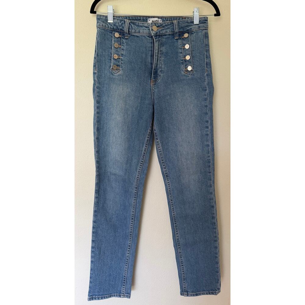 Paige Denim Sarah Slim Sailor Jeans / denim / button detail Size 27